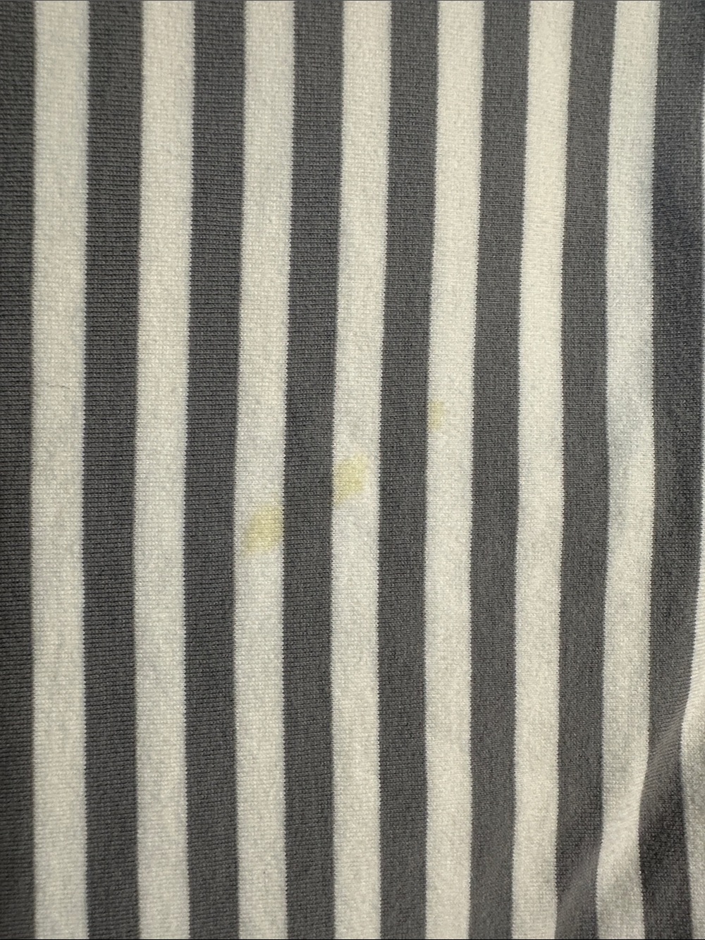 Comme des Garçons PLAY Gray & White Striped Long Sleeve Tee with Red Heart - Picture 6 of 8